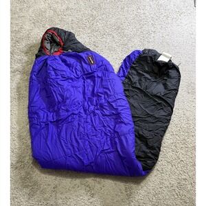 Marmot Wizard 90's Sleeping Bag Polyguard 88 X 32 Purple Camping Trail GorpCore